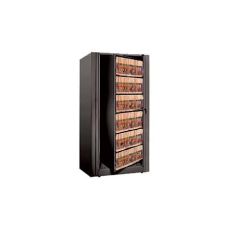Datum Filing Systems Rotary File Cabinet Starter Unit, Legal, 5 Shelves, Black XLG-S6-T25